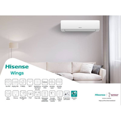 Condizionatore Hisense Set Wings 2.5 KW  9000BTU A++/A+